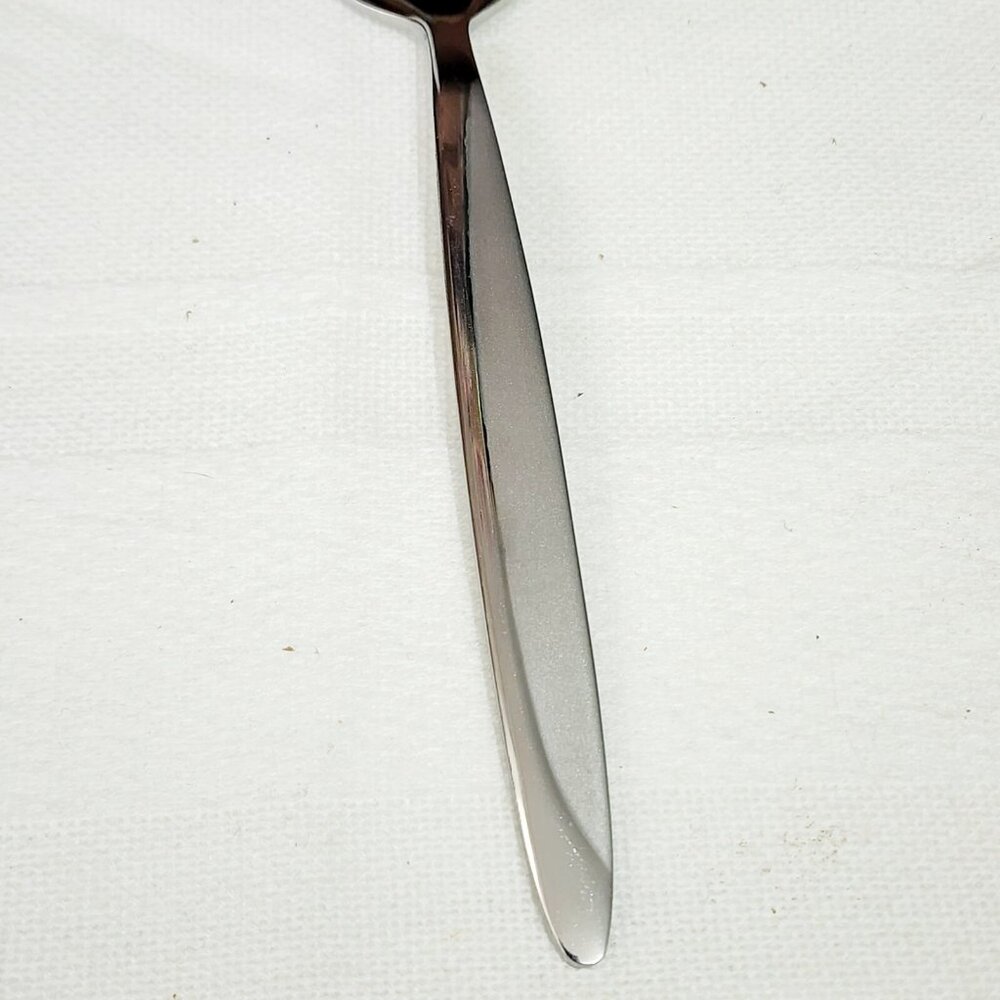 Pfaltzgraff Evening Sun Solid Serving Spoon 8" curved line frosted inset - Picture 4 of 10
